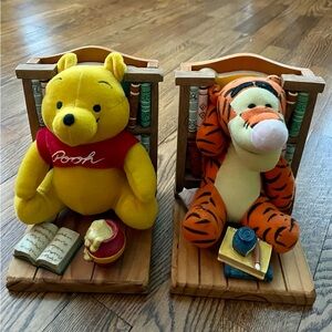Vintage Winnie The Pooh Bookend Buddies Removable Plush & Storybooks